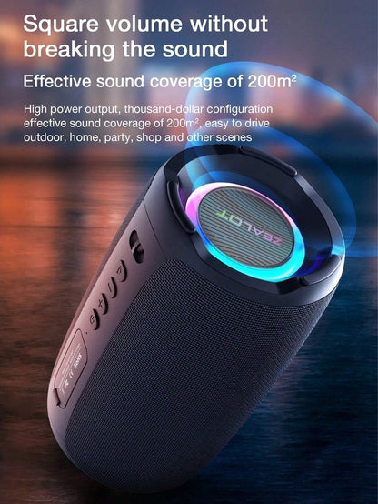 ZEALOT Wireless Speaker IPX7 Waterproof Wireless Speaker With 20W Loud Stereo Sound Outdoor Portable Speakers With Wireless 5.2 6H Playtime RGB Light 2600mah Battery Dual Pairing For Home Party.Christmas/Gifts//New Year's Day