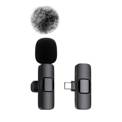 NEW Wireless Lavalier Microphone Audio Video Recording Mini Mic For iPhone Android Laptop Live Gaming Mobile Phone Microphone